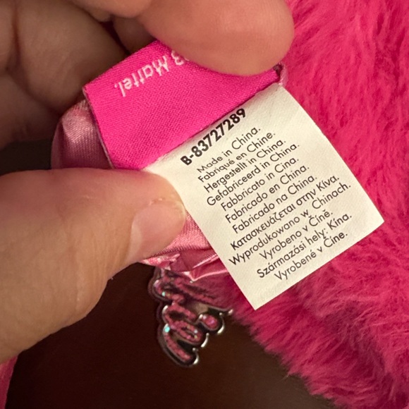Barbie Mattel Y2K Purse Small Faux Fur Barbie Charm Snap Closure Purse - Picture 10 of 14